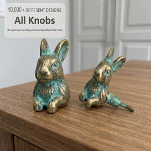 Tirador y Pomo de Mueble Moderno de Hierro Fundido con Forma de Conejo Ba para Hogar, Oficina, Cómoda, Ecológico, Fácil Instalación - Product Image 3