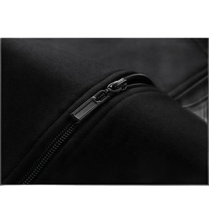 Unisex Tracksuit Solid Color <b>Full</b> <b>Zip</b> <b>Hoodie</b> With Side Pockets Casual Wear Autumn Breathable Polyester Cotton Mix - Product Image 5