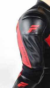 FITWME SPORTS Men's Full Sleeve Winter Motorcycle Suit Black Gold Color Block <b>Waterproof</b> Windproof Racing Wear Adult Size - Product Image 5