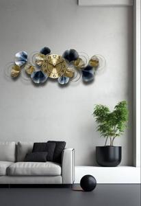Wood Wall <b>Clock</b> with Antique Art Decor Design Plant Pattern Big Size for Living Room-<b>Battery</b> Powered Quartz Movement - Product Image 1