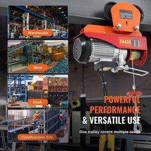Carrello Elettrico con Paranco da 2200 Libbre, Capacità 1 Tonnellata, Carrello a Trave con Doppie Ruote PA200-PA500 - Product Image 2