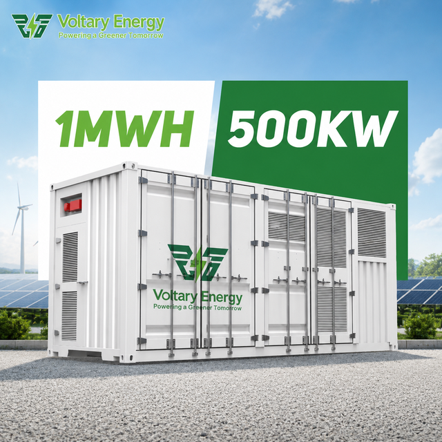 Voltary Energy Oem BESS LiFePO4 Lithium Battery Storage Container 500KWh 1MWh 2MWh 3MWh Solar Energy Storage System Industrial