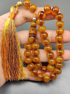 Elegante Tasbih Misbaha de Resina con Cuentas Hechas a Mano Duraderas para Uso Diario, Collar de Oración Islámico Premium de Resina para Dhikr - Product Image 1