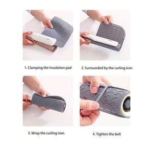 Tappetino in Silicone Resistente al Calore, Copertura Protettiva per Ferro Arricciacapelli e Piastra per Capelli - Product Image 3