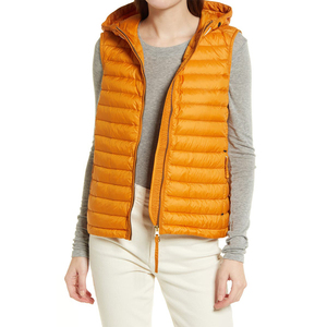 Chaleco acolchado para mujer con cremallera, cuello alto, sin mangas, de algodón ligero, corto, tipo puffer, acolchado, cálido para invierno, tipo chaqueta. - Product Image 3