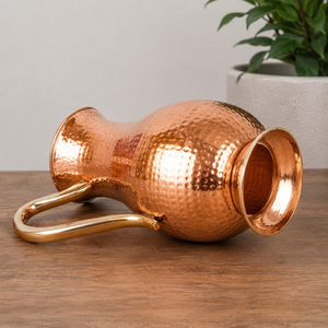 Carafe à eau en cuivre pur de haute qualité, designs classiques et élégants personnalisés, prix de gros, carafes et pichets à prix le plus bas - Product Image 3