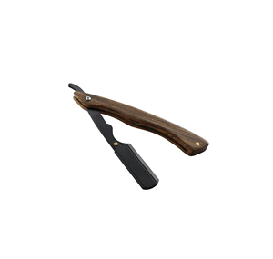 Professional Folding Manual Shaving <b>Razor</b> Stainless Steel <b>Blade</b> Wooden Handle <b>Single</b> <b>Blade</b> Reusable Personal Grooming Tool - Product Image 2