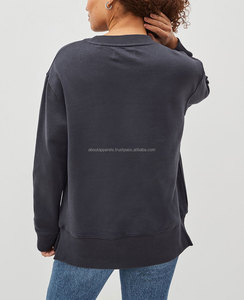 Nouvelle collection 2026 : Sweat à capuche court en velours personnalisé pour femme, coupe oversize avec cordon de serrage – Édition spéciale pour femme, vente flash - Product Image 3