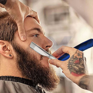 Professional Straight <b>Razors</b> Men 2mm Exposed <b>Blade</b> Straight Edge Barber <b>Razor</b> Close Shaving Beard Para Beauty Barbers Home - Product Image 4