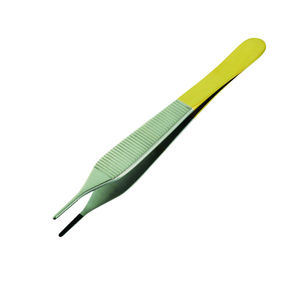 Pinzas Adson Rectas de 4.5 Pulgadas con Mordazas Serradas TC, Precisión Quirúrgica, Acero Inoxidable de Alta Calidad, Manuales, Certificación CE - Product Image 3