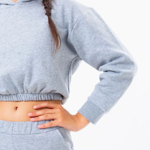 เสื้อฮู้ดครอปท็อปผู้หญิงแฟชั่นปี 2026 ปักลายพิมพ์ลายตามสั่ง สวมใส่สบายๆ สำหรับกิจกรรมกลางแจ้ง แขนยาว ผ้าฝ้ายฟลีซ 100% กันลม - Product Image 4