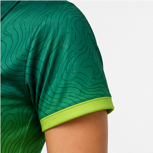 Polo Personalizado para Mujer con Degradado Topográfico Verde Esmeralda, de Secado Rápido, Transpirable, Manga Corta, Uniforme de Golf de Alto Rendimiento WPS-0783 - Product Image 5