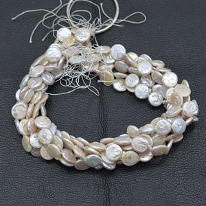 Collier de perles de style classique en perles de culture d'eau douce naturelles de 12 mm et 14 mm, perles rondes, perles blanches, bijoux de mariage pour femmes - Product Image 1