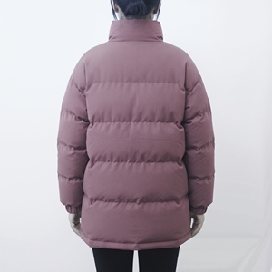 HAWK EYE Veste matelassée pour femme, fermeture éclair intégrale, col montant, manteau d'hiver à manches longues, épais et chaud, couleur unie - Product Image 4