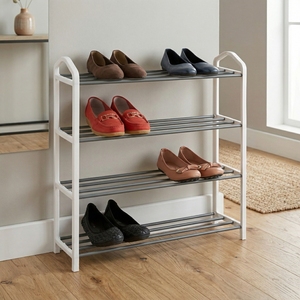 MIT DIY Housewares 4-Tier Iron <b>Shoe</b> Rack Modern Design Home <b>Storage</b> Furniture for Entryway Wholesale From Taiwan Sale on Ebay - Product Image 1