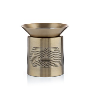 Brûleur d'encens en laiton avec motif géométrique, diffuseur d'aromathérapie pour usage intérieur - Product Image 3