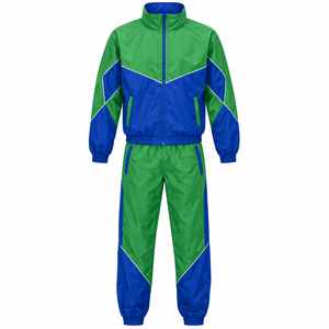 Conjunto Deportivo Personalizado para Hombre, Chaqueta Cortavientos y Pantalones de Chándal, 2 Piezas, Poliéster y Nailon, Cierre Completo, Ropa Deportiva, OEM ODM - Product Image 1