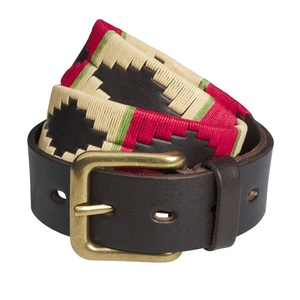 Ceinture de polo en cuir de vachette faite à la main avec design gaucho argentin avec boucle en laiton pour vêtements d'extérieur et décontractés - Product Image 2