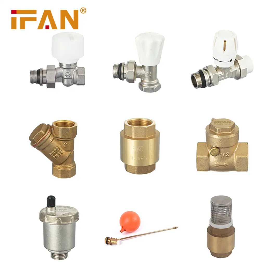 IFAN Full Size Brass One Way Check Valve Brass Spring Water Check Valves 1/2''-2'' Brass Check Valve