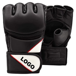 Gants de MMA personnalisés en cuir avec fermeture auto-agrippante pour le soutien du poignet, haute performance, respirants, légers et durables - Product Image 1