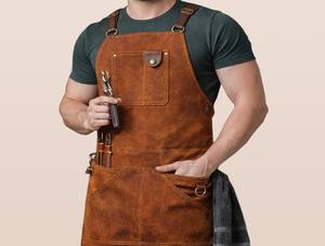 Tablier en cuir extra large, protection intégrale pour les utilisateurs de grande taille, qualité professionnelle, matériau robuste LPN-0244 - Product Image 4