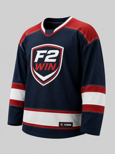 เสื้อฮอกกี้น้ำแข็งสีดำทองสำหรับผู้ชาย F2WIN คอวี แขนยาว ระบายเหงื่อได้ดี ทรงปกติ ระบายอากาศได้ดี พิมพ์ลายตามสั่ง - Product Image 6