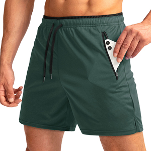 Shorts de course pour hommes, couleur gris, taille élastique, style streetwear, pour la gym, le fitness et la course à pied, pour adultes, en promotion. - Product Image 6