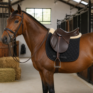 Tapis de selle pour cheval en fourrure respirante, faible MOQ, conçus sur mesure pour le dressage, le saut d'obstacles, l'entraînement et la compétition équestre - Product Image 6