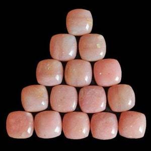 Opale rose naturelle en gros, cabochon coussin à dos plat, pierre précieuse lâche de 3 mm à 15 mm pour la fabrication de bijoux, bagues et pendentifs - Product Image 2