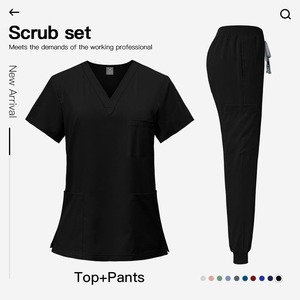 Women's Medical Nursing Scrubs Uniforms <b>Sets</b> with Pocket Wholesale for <b>Doctors</b> and Nurses Woven Fabric - Product Image 5