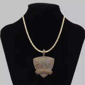 Pendentif Hip Hop Premium en Moissanite VVS1 de 10 mm, serti de griffes, pour chaîne de rappeur - Product Image 2