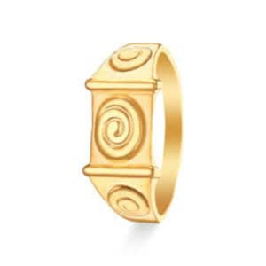 Bague élégante en spirale plaquée or, design original, bijoux uniques faits à la main, accessoire de déclaration minimaliste, idée cadeau parfaite - Product Image 1