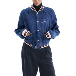Vestes en jean personnalisées pour femmes, manteaux en jean classiques décontractés, vêtements d'extérieur légers pour la mode streetwear, OEM ODM en gros - Product Image 1