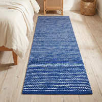 Natural Handloom Cotton Bedroom Runner Rug for Hallway Bedside Scandinavian & Organic Living