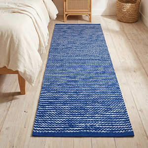 Natural Stripe Handwoven Cotton <b>Floor</b> <b>Runner</b> for <b>Kitchen</b> Hallway Farmhouse & Organic Modern Home - Product Image 4