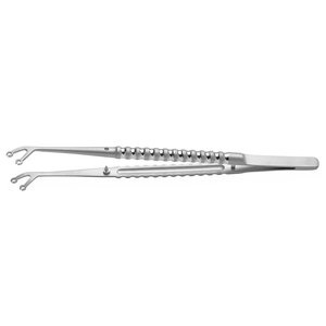 Pinzas Quirúrgicas de Acero Inoxidable con Punta Bifurcada, Pinzas de Anillo Dentadas Dobles para Sujetar Tejido, Pinzas Tipo Y, Instrumentos Médicos - Product Image 3