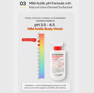 Gel Douche Exfoliant Coréen au Glutathion et BHA – Éclaircissant, Hydratant, Soin des Pores, Peau Lisse - Product Image 6