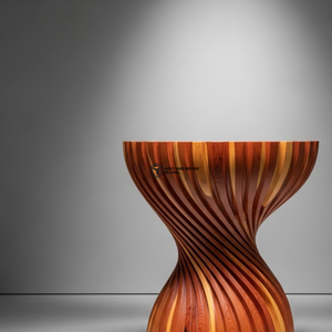 Mesa Auxiliar Moderna de Madera Trenzada – Mesa Decorativa Escultural de Madera Sólida para Sala de Estar, Dormitorio y Decoración de Interiores de Lujo - Product Image 3