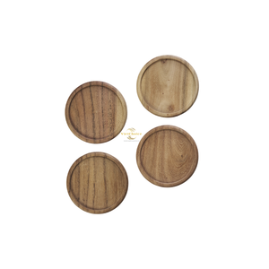 Sous-verres en bois artisanaux, ensemble de sous-verres en bois massif naturel pour tasses à café, thé, utilisation sur table - Product Image 6
