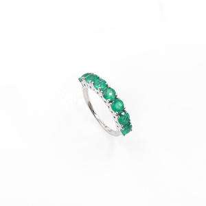 925 Sterling Silver Natural Green <b>Onyx</b> Classic Radiant Cut Prong Setting Engagement & Wedding <b>Ring</b> Rhodium Plated - Product Image 2