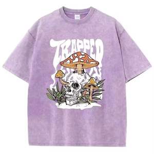 Camiseta de Hombre Oversize 100% Algodón Estampada, Tejido Grueso, Diseño de Logotipo Personalizado, Manga Corta, Estilo Urbano, Corte Holgado, Camiseta Premium - Product Image 4