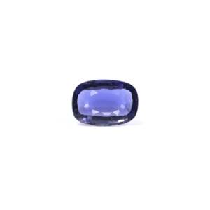 Certified AA Fine Blue Iolite Loose Gemstone-3.1 Carat Emerald Cut Cabochon - Product Image 1