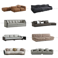 Fauteuil d'amour moderne en forme de S en cuir synthétique HX Canapé-lit une place pour hôtel, appartement ou villa