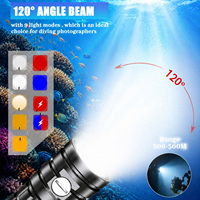 OCSHARK D12 12000 Lumens Lampe vidéo sous-marine 150m, lampe torche étanche avec charge Type-C, professionnelle pour les sports sous-marins