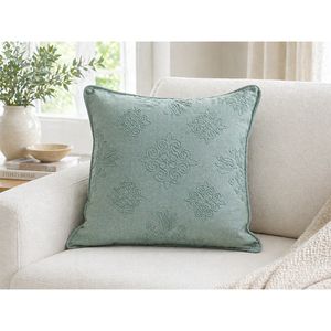 Luxury Embroidered 100% Linen Cushion <b>Cover</b> | Solid Decorative <b>Throw</b> Pillow <b>Cover</b> for <b>Sofa</b>, Living Room & Bedroom - Product Image 2
