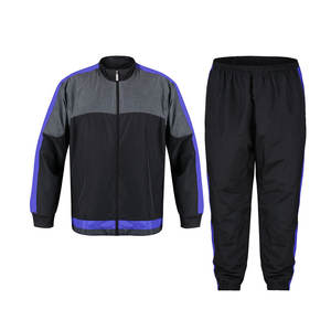 Trajes deportivos personalizados para hombre con cremallera, ropa deportiva lisa para correr y entrenar, de poliéster, con MOQ bajo y secado rápido. - Product Image 4