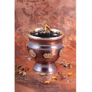 Quemador de incienso de latón de 7 chakras con fragancia de sándalo y jazmín, características de madera de agar, malla de latón y quemador de carbón. - Product Image 3