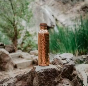 <b>Metal</b> Copper 1000ml Eco-Friendly Durable Water Bottle with Lid for Hiking Camping Home Office Gym Travel Outdoor Activities - Product Image 6