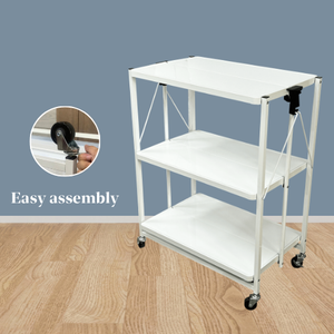 Support de cuisine portable moderne à trois niveaux avec cadre en métal robuste multifonction pour les boissons - Product Image 3