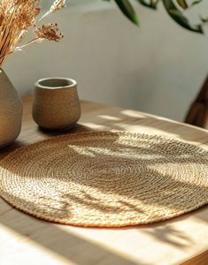 Set de table en jonc de mer naturel, tressé à la main, écologique, décoration de table, vente en gros, fournisseur Vietnamien - Product Image 5